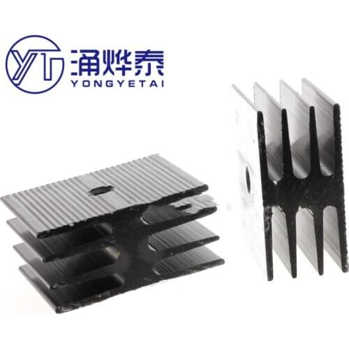 YYT 2PCS Bridge rectifier square bridge stack KBPC3510 5010 2510 1010 aluminum radiator fin 35*35*17mm