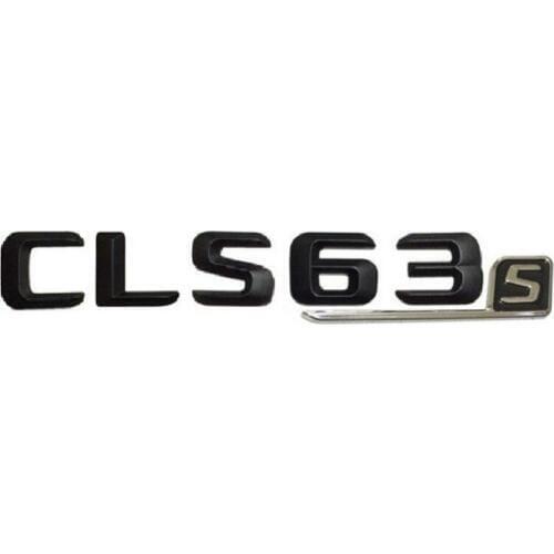 Matte Black " CLS63s " 3D ABS Plastic Car Trunk Rear Letters Badge Emblem Emblems Decal Sticker for Mercedes-Benz CLS63 AMG S