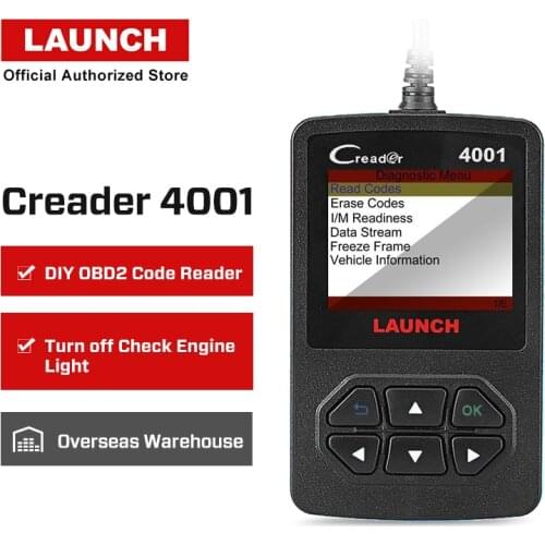 OBDII EOBD Sacnner Launch CReader 4001 Auto Code Readers OBD2 Diagnostics Scan Tools Online free update PK Launch Creader v