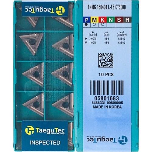 Original TNMG160404L-FS CT3000 Carbide Inserts Milling Insert Lathe CNC Tools For Turning Insert
