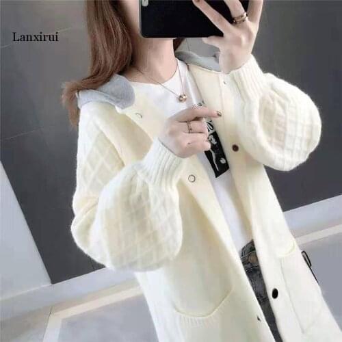 Autumn Winter Women Sweater Cardigans 2020 Korean Medium-long Loose Cardigan Sweaters Coat Knit Female With Pocket Outerwear New