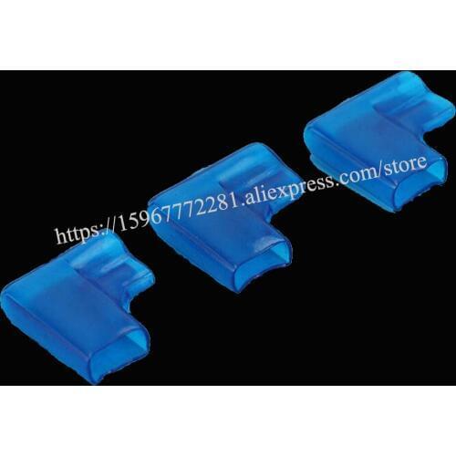 Plastic insulated sleeve bar connector soft sheath 187 Double wire sheath Blue soft silicone sheath flag flame retardant sheath