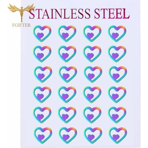 Rainbow Color Double love Stud Earrings Big Love Wrapped Little Love Mom Daughter Earrings Gift for Mother Fashion Women Jewelry