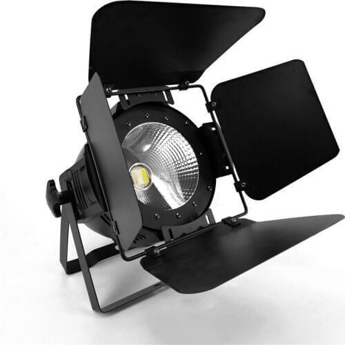 LED Par Light COB 100W with Barn Doors High Power Aluminium cool white and warm white Wash Strobe Effect Stage Lighting