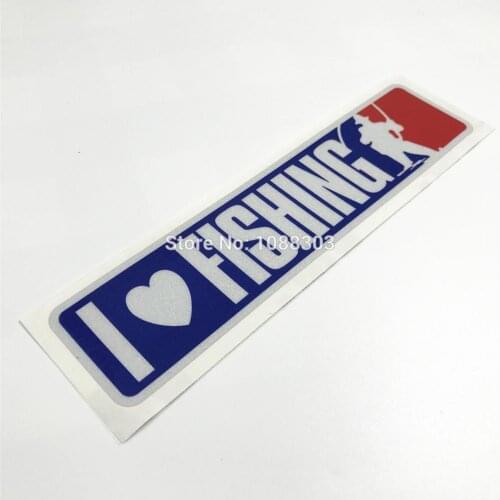 4 Sizes I love fishing Car Sticker Decals Reflective for Car Window Whole Body Fish Tank