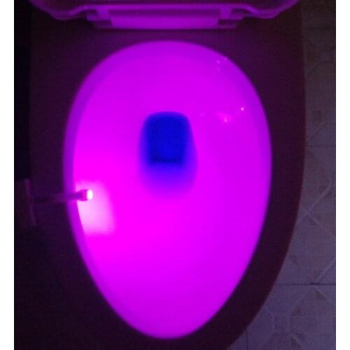 Luminous Toilet Lamp Manufacturer Direct Supply Somatosensory Lamp 8-Color Toilet Cover LED