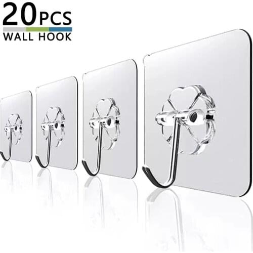 Hook Strong Self Adhesive Hooks Suction Cup Door Hangers For Kitchen Heavy Load Wall Hangers Transparent Hooks klevende haken
