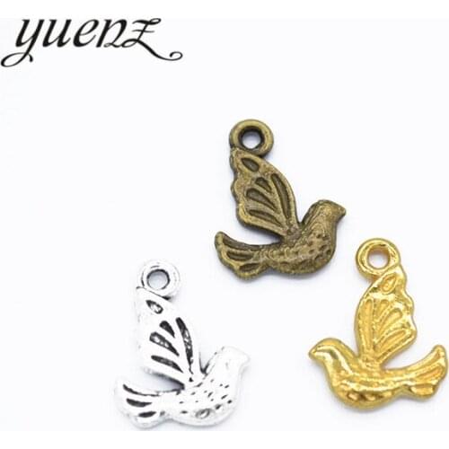 YuenZ 40 pcs Antique silver color charms animal bird Zinc alloy Jewelry DIY Charms Pendant Necklace, earring Bracelet D557