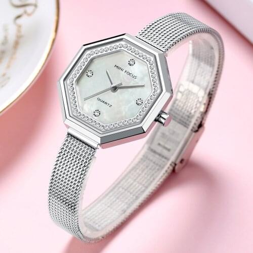 MINI FOCUS Womens Watches Top Brand Fashion Luxury Quartz Wristwatch Diamond Waterproof Ladies Dress Watch Relojes Feminino