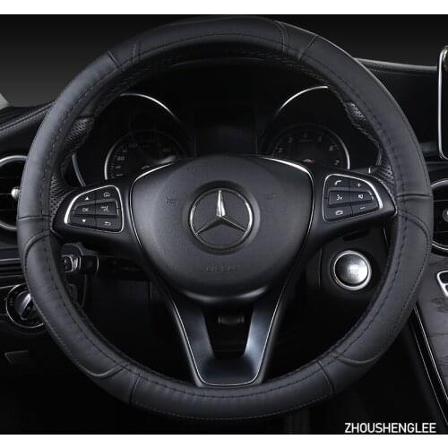 ZHOUSHENGLEE Microfiber Leather Car Steering Wheel Cover Dodges Viper Caliber Journey Ram 1500 Challenger Charger Nitro Durango