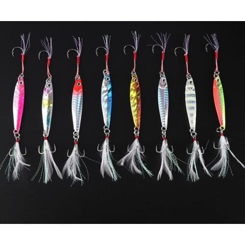 1 Pieces40g 80mmMetal LureSliceJigBait Spoon Bait Fishing Bait Fresh Water Fishing Fishing Spoon Jigging Metal Fishing