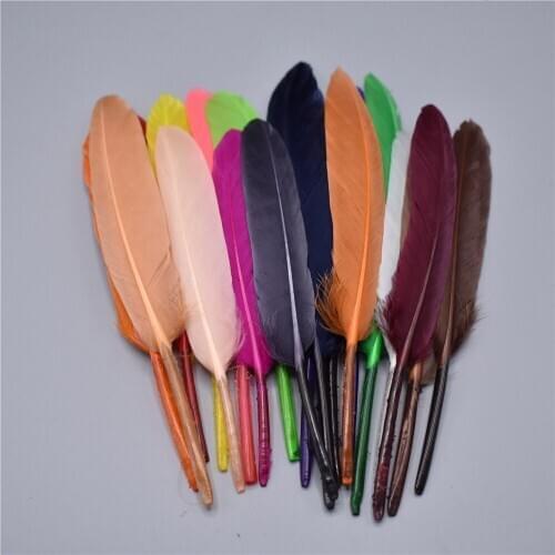 100Pcs/Lot Duck Feathers for Crafts 10-15CM/4-6" Colored Crafts Goose Feathers for Needlework Plume Decoration Feather Decor DIY