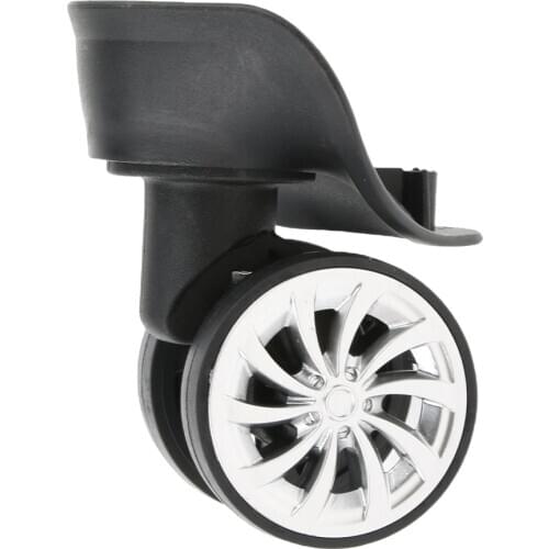 2 Pieces Replacement A08 Left and Right Wheels Luggage 360 Degree Swivel Mute Suitcase Casters Trolley Repair Accessory