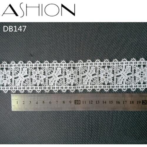 3 yards 50MM white Embroidered net Lace Fabric DIY skirt hem Dance costumes Garment Accessories lace trim Sewing Craft LP-DB147
