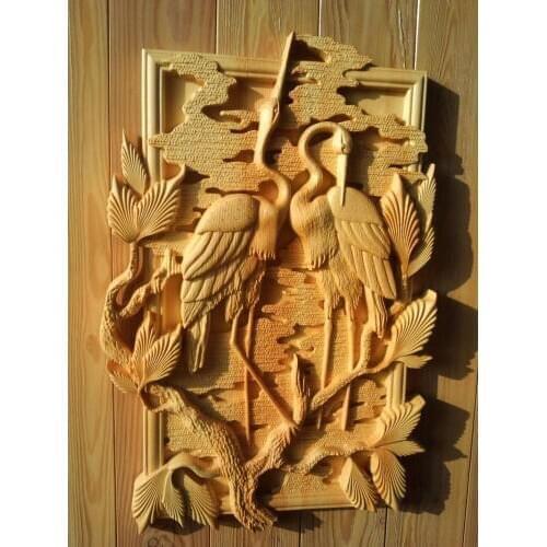 3d STL Model for CNC Router Engraver Carving Machine Relief Artcam Aspire "Cranes" | cnc relief carving (ES)