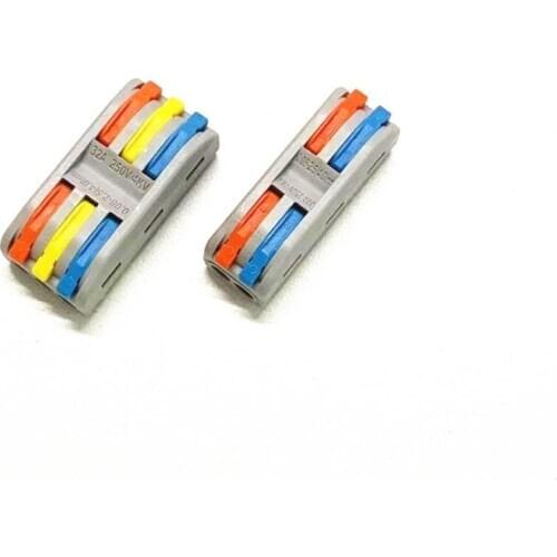 50/100pcs Wire Connector Mini Fast Universal Compact Wiring Conductor Terminal Block 100pcs DF-21/DF-22 fixed bracket Connector