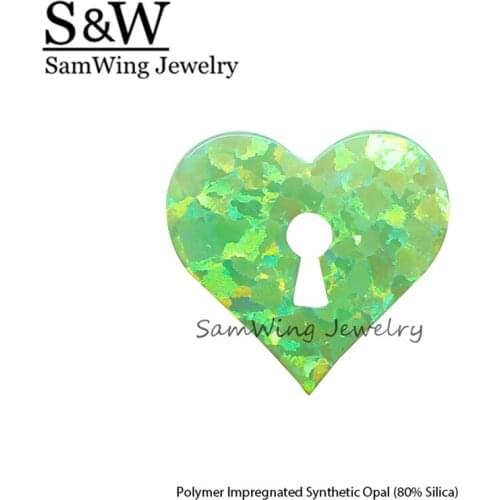 50PCS/ lot Wholesale Fire Opal 12x11.3mm Heart Lock natural opal necklace pendant for Lovers birthday Gift Necklace accessories