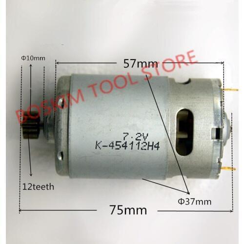Replacement 12 Teeth DC Motor 7.2V For BOSCH Cordless Drill Driver Batt-Oper Screwdriver GSR7.2V GSR97.2-2