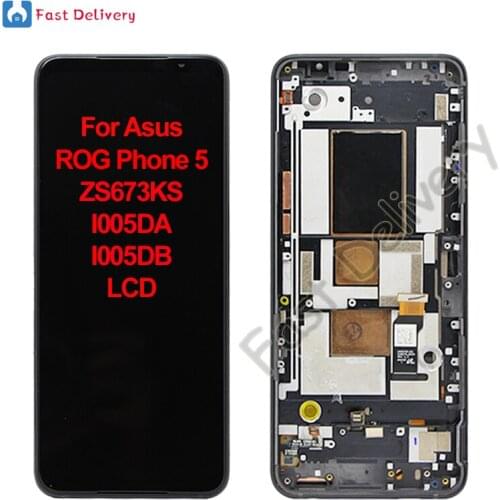 AMOLED For Asus ROG Phone 5 ZS673KS I005DA I005DB Pantalla LCD Display Touch Panel Screen Digitizer Assembly Replacement Parts
