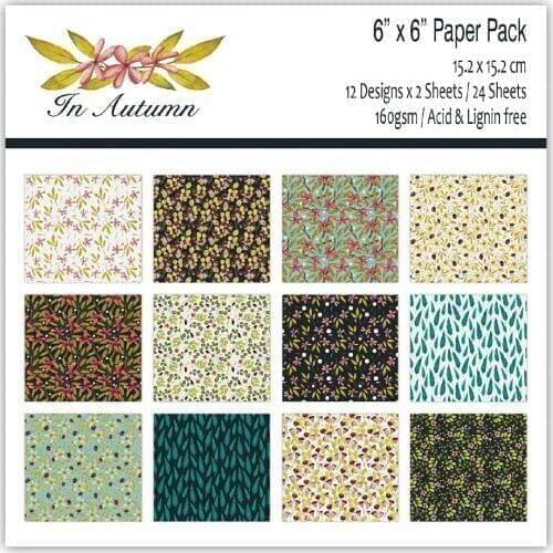 DIY In Autumn style Scrapbooking paper pack of 24 sheets handmade craft paper craft Background pad 123