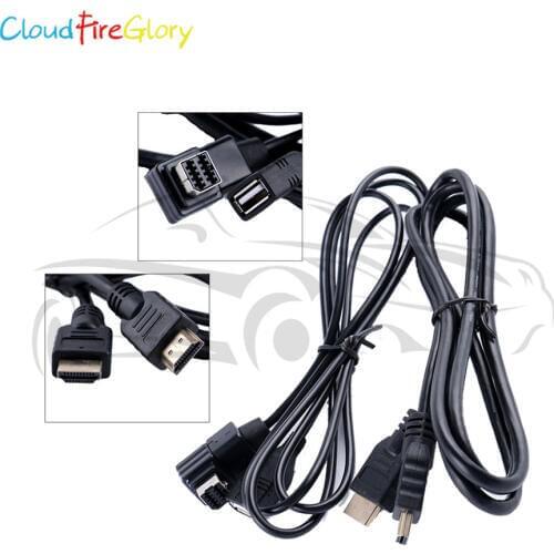 CloudFireGlory Set of 2 HDMI USB Adapter Cable For iPOD iPHONE 5 6 For Pioneer CD-IH202 For AppRadio