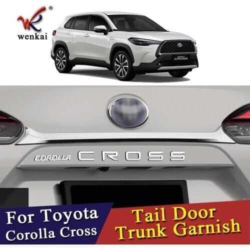 For Toyota Corolla Cross 2020 2021 Tailgate Trim Trunk Lid Garnish Sticker ABS Chromium Styling