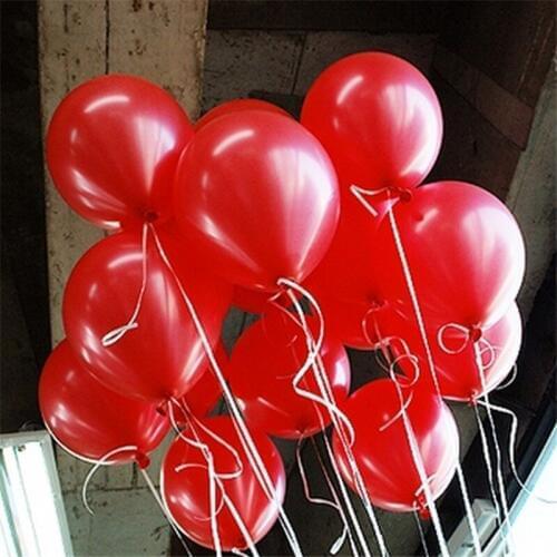 Hot Sale 10pcs/lot 10inch 1.5g Red Latex Balloon Thickening Pearl Celebration Party Wedding Birthday Decoration Helium Air Balls