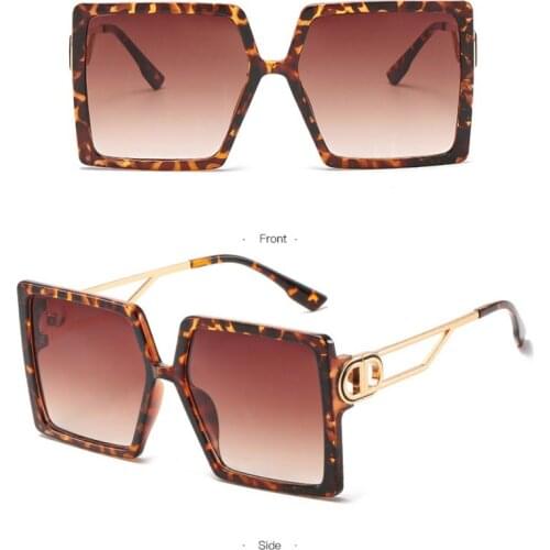 Colorful trend Oversized Women Sunglasses Brand Designer Plastic Female Big Frame Gradient Sun Glasses UV400 gafas de sol mujer