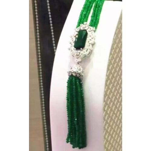 Hot sell new 2X4mm natural jade 3-4mm 7-8mm natural white freshwater pearl multilaye necklace zircon accessories fashion jewelry