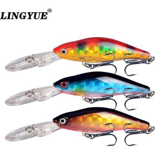 LINGYUE 1pcs Minnow Fishing Lures 9cm/7g Wobbler Fishing Tackle 5 Colors Available Good Quality Hard Baits Treble Hooks Tackle