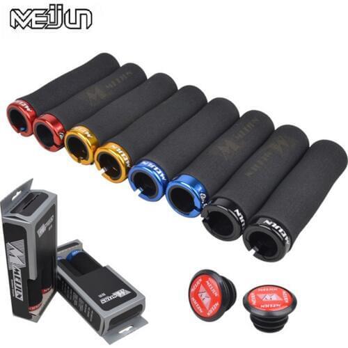 MEIJUN MTB Bicycles Mountain Bikes Grip Aluminum Alloy Plugs Anti-Slip Sponge Lock on Handlebar Grips End Bar