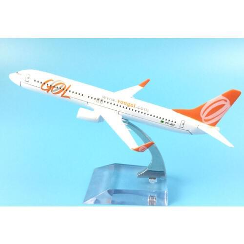 16cm Alloy Metal Model Plane Brazil Air GOL Airlines Boeing 737 B737 800 Airways Aircraft Airplane Model w Stand Gift