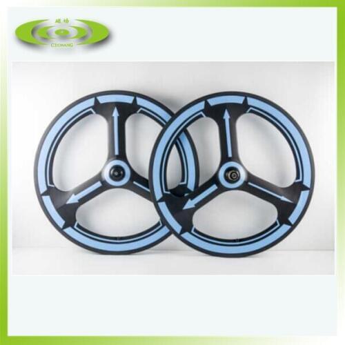 New design carbon tri spoke wheelset for road bike clincher 23mm width 3spoke wheel with matte finish