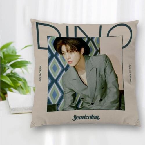 Custom KPOP SEVENTEEN Pillowcase With Zipper Bedroom Home Office Decorative Pillow Sofa Pillowcase Cushions Pillow Cover