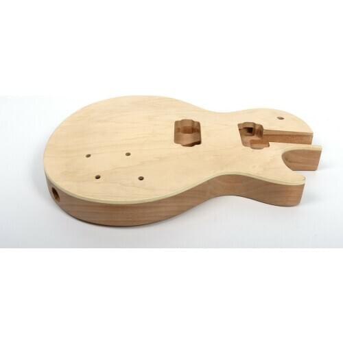 Unfinished Guitar Body Mahogany Maple Cap DIY Electric Guitar set in #US