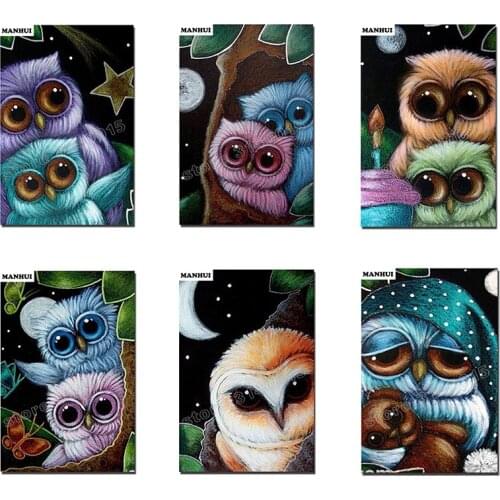 New Diamond Embroidery Cartoon owl DIY Diamond Painting Cross Stitch Picture Rhinestones Full Square Diamond Mosaic MH032