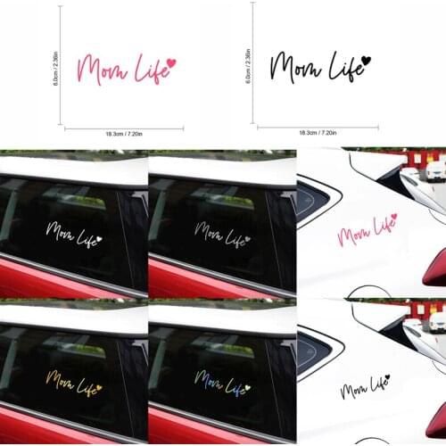 New 18.3*6cm Mom Life Car Stickers Fashion Stickers Decals Vinyl for Car Styling Decoration Body Window Women Laptop Car Sticker