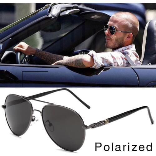 FOOSCK High Quality Spring Leg Alloy Men Sunglasses Polarized Lens Brand Design Pilot Male Sun Glasses Driving Eyewear UV400