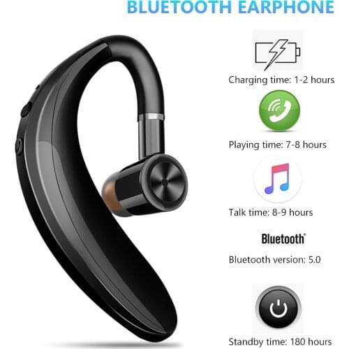 Single-Sided Wireless 5.0 270 ° rotation Headset Handsfree Hanging Business Earbud Support all devices/phone