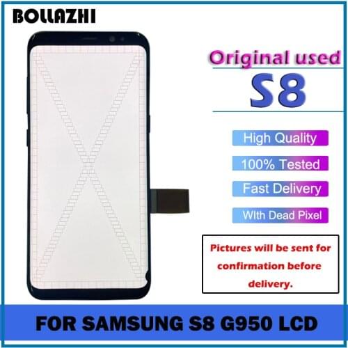 Original Used Dead pixel LCD For Samsung Galaxy S8 G950 G950F G950FD Display Touch Screen Digitizer For Samsung S8 lcd Screen