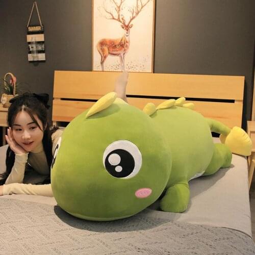 Dinosaur Pillow Plush Toy Doll Sleeping Large Pillow Accompanying Doll Ragdoll Give Girls Birthday Gift Home Decorations 1Pc