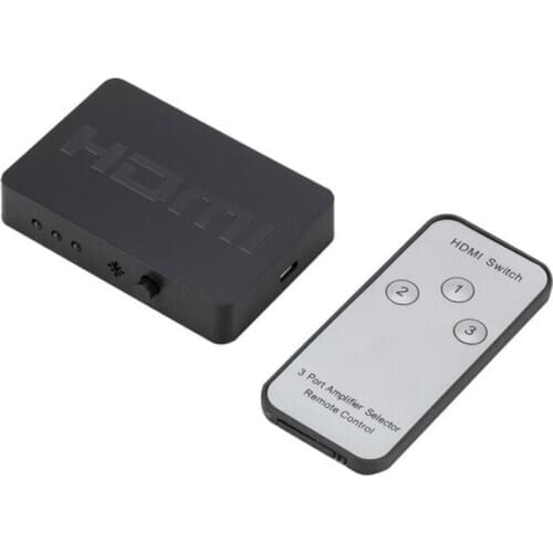 1080p HD 1.4 3x1 HDMI Splitter 3 Port Hub Box Auto Switch 3 In 1 Out Switcher with Remote Control for HDTV PS3 XBOX360 Projector