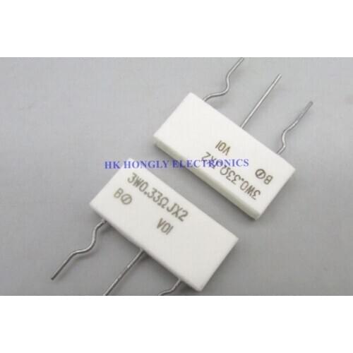 30PCS 3W 0.33R 0.33RJx2 5% Resistor