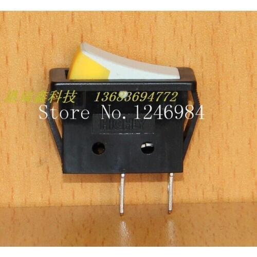 [SA]HIGHLY HIGHLY power switch rocker rocker switch R11-00 R11-2A long flat black side white yellow--100PCS/LOT