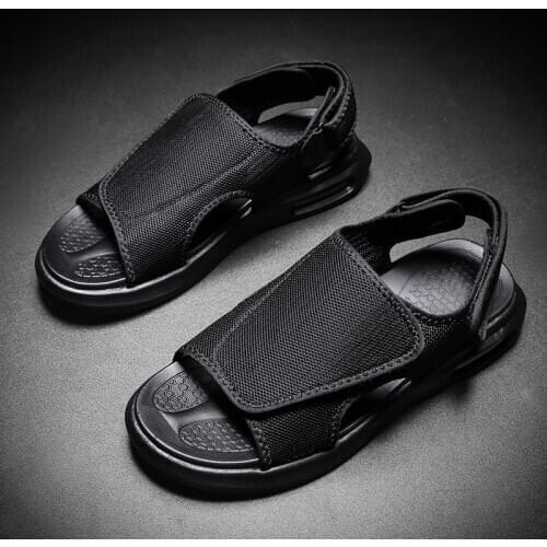 Mesh sandals closed toe for men fashion designer mens hole non slip shoes lightweight vietnam summer beach breathable platform