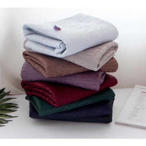 SMTA Texture Pleated Cloth Fabric The Cloth Patchwork Fabrics By The Meter Cotton Cloth For Patchwork 50*150cm D20