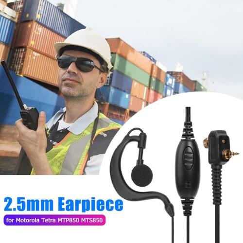 Universal 1Pin G Shape 2.5mm Ear Hook Earpiece Headset w/PTT Mic for Motorola MTH600 MTH650 MTH600 MTH800 MTH850 MTP850