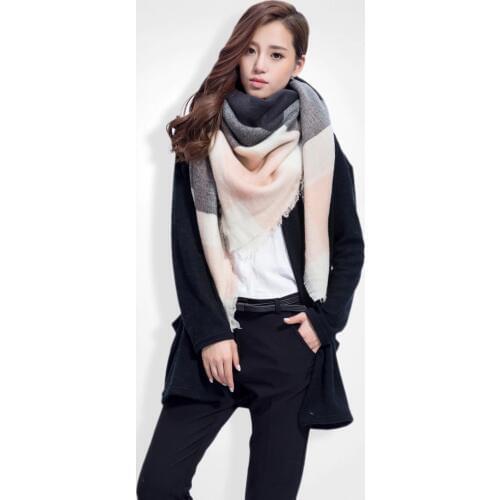 Brand Scarf Women Fashion Scarves Top quality Blankets Soft Cashmere Winter Scarf warm Square Plaid Shawl 009