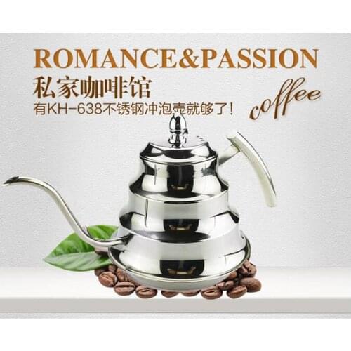 TAQUA High Quality 1000ML Stainless Steel Coffee Kettle Teapot Coffee Kettle Style V60 Tea and Coffee Drip Kettle pot