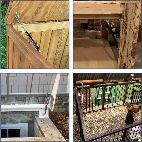 14.96inch/380mm Force 200Lbs/890N Pickup Truck Cap Tool Box Utility Box Lid Topper Camper Shell Gas Struts Lift Support Dampers